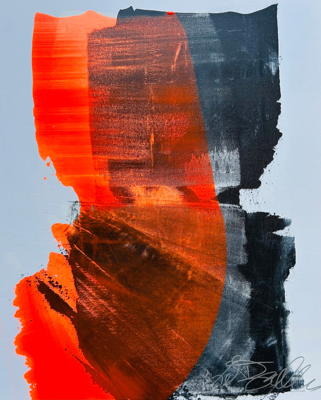 Collision of Elements abstract art - full view of original painting.