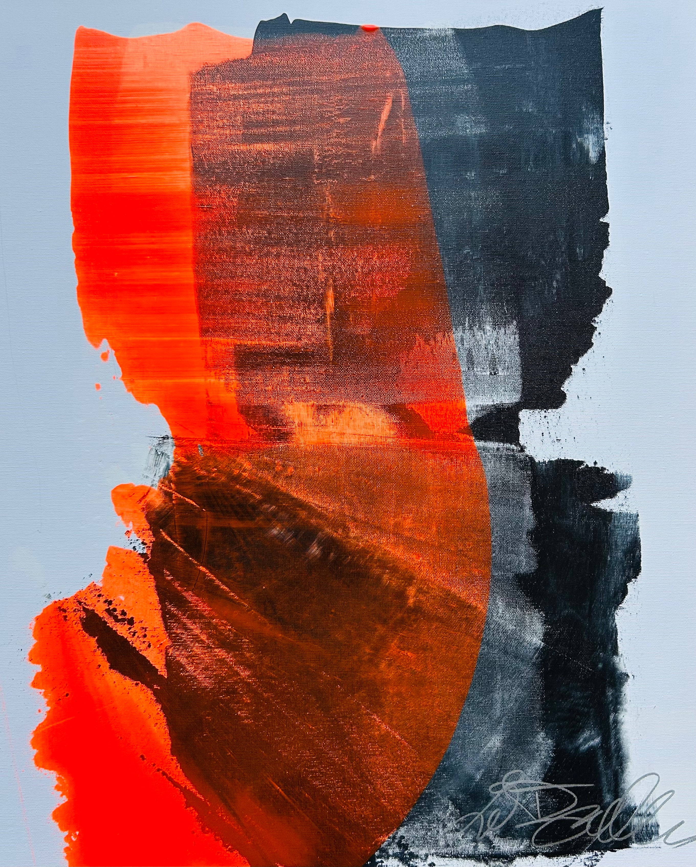 Collision of Elements abstract art - full view of original painting.