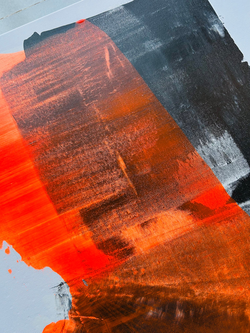 Collision of Elements contemporary art piece by Carey Baxendale - close-up view.