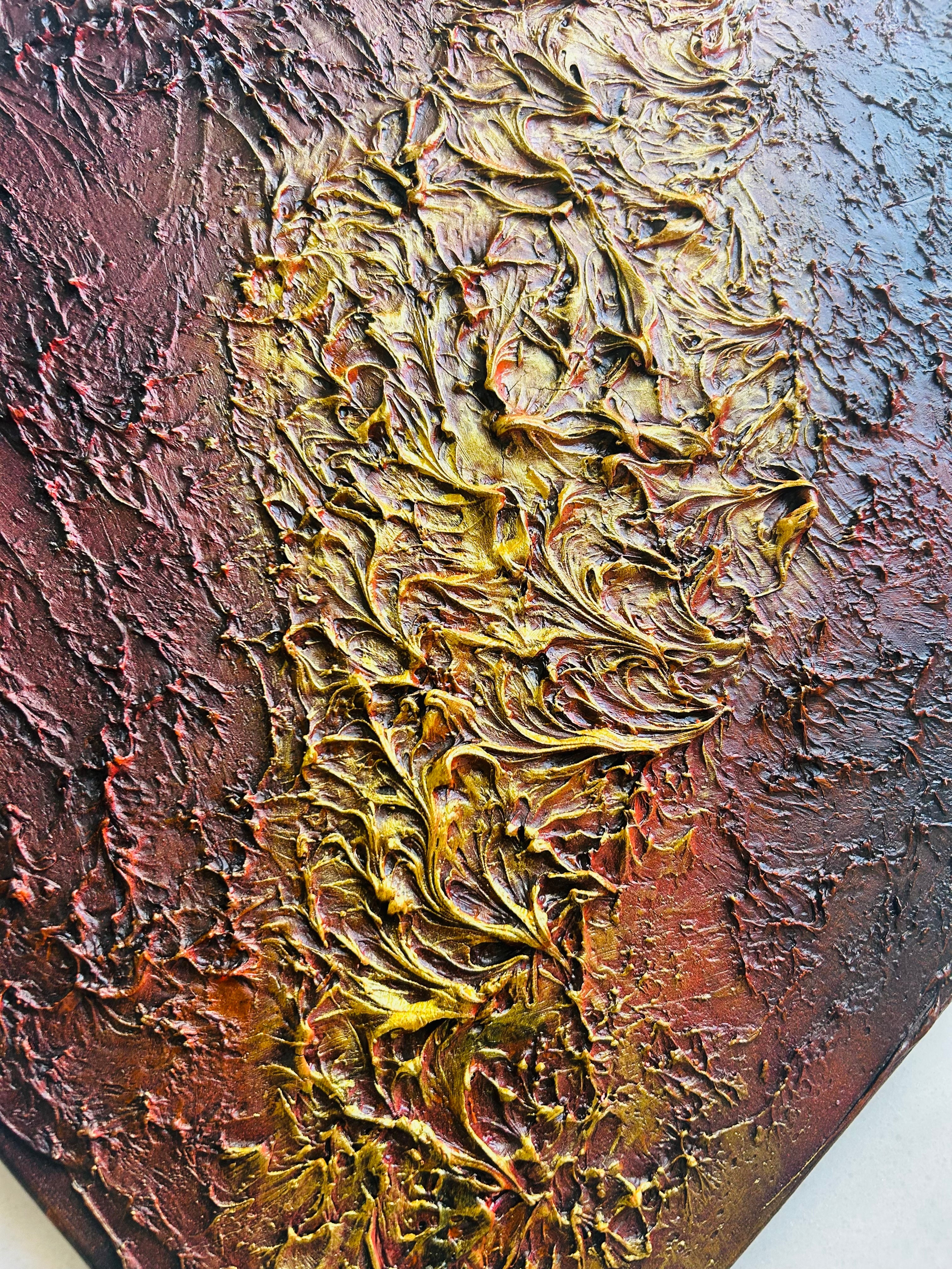 Ignition contemporary art piece - statement wall art for modern spaces. 
