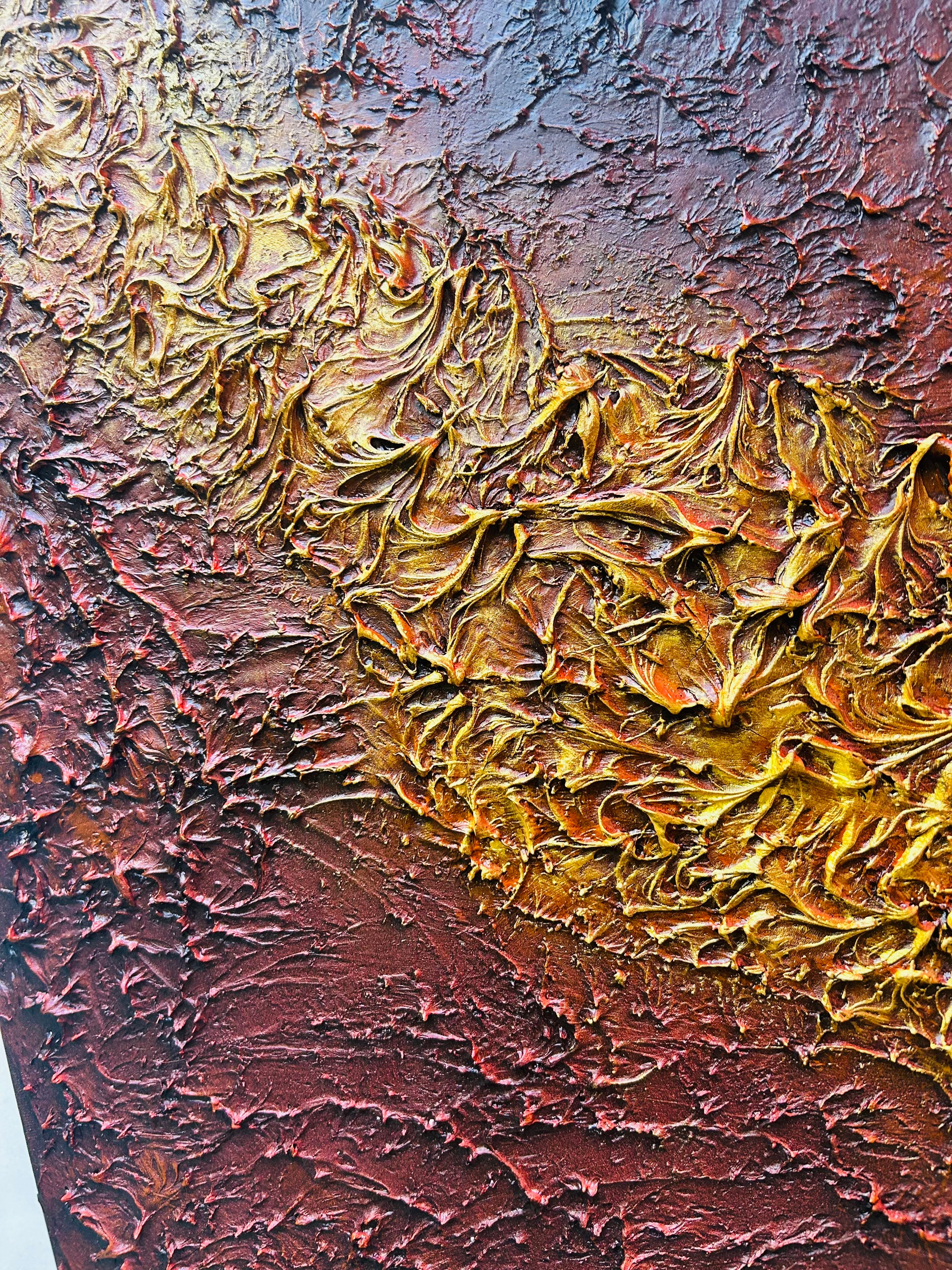 Ignition contemporary art piece - statement wall art for modern spaces. 
