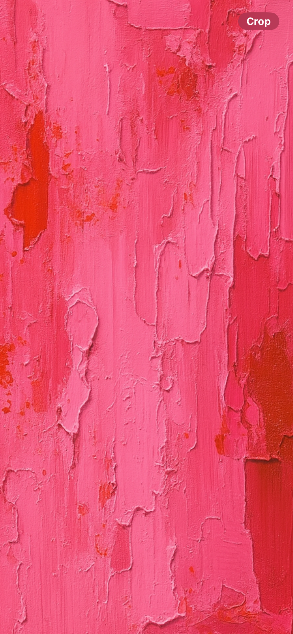 "Raw Emotions 100x100cm abstract art - full view of textured red painting"