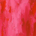 "Raw Emotions artwork - texture detail of palette knife strokes in red and pink"