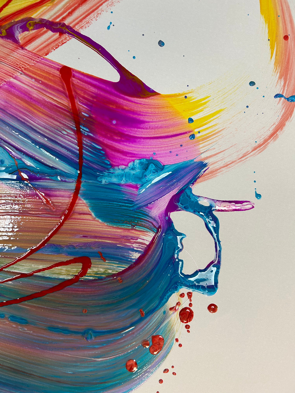 Pink Waves of Time artwork - close-up detail view 3.
