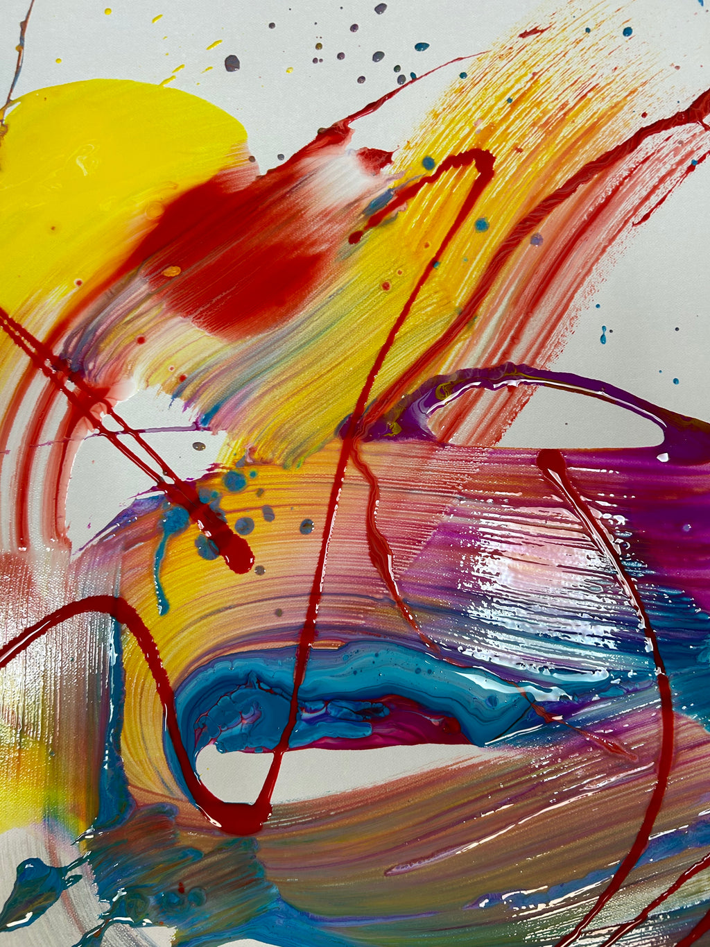 Pink Waves of Time artwork - close-up detail view 4.
