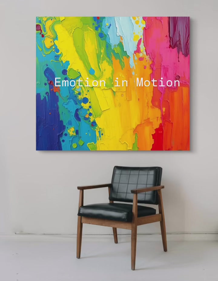 Emotion in Motion abstract painting video showcase.